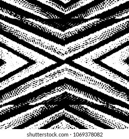 Grunge halftone black and white line texture background. Abstract stripe vector illustration Texture
