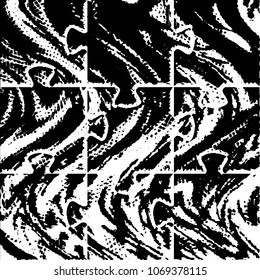 Grunge halftone black and white line texture background. Abstract stripe vector illustration Texture
