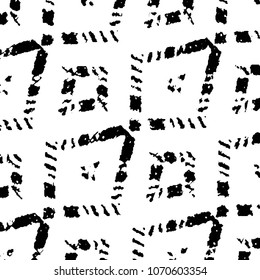 Grunge halftone black and white line texture background. Abstract stripe vector illustration Texture
