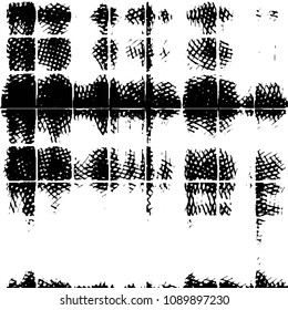 Grunge halftone black and white line texture background. Abstract stripe vector illustration Texture
