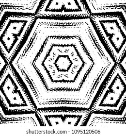 Grunge halftone black and white line texture background. Abstract stripe vector illustration Texture
