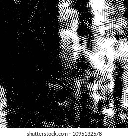 Grunge halftone black and white line texture background. Abstract stripe vector illustration Texture
