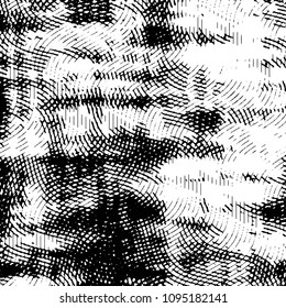 Grunge halftone black and white line texture background. Abstract stripe vector illustration Texture
