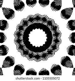 Grunge halftone black and white line texture background. Abstract stripe vector illustration Texture
