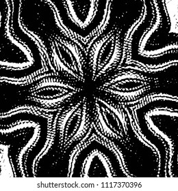 Grunge halftone black and white line texture background. Abstract stripe vector illustration Texture
