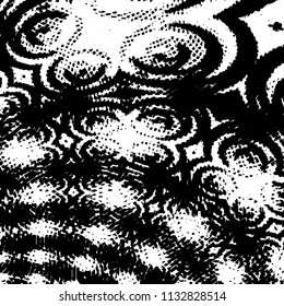 Grunge halftone black and white line texture background. Abstract stripe vector illustration Texture
