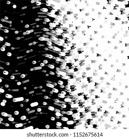 Grunge halftone black and white line texture background. Abstract spotted vector illustration Texture
