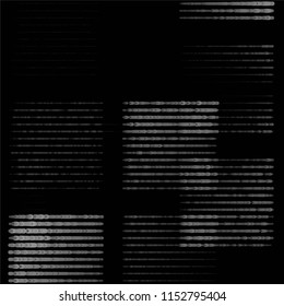 Grunge halftone black and white line texture background. Abstract spotted vector illustration Texture
