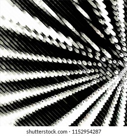 Grunge halftone black and white line texture background. Abstract spotted vector illustration Texture
