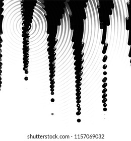 Grunge halftone black and white line texture background. Abstract spotted vector illustration Texture
