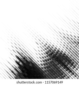Grunge halftone black and white line texture background. Abstract spotted vector illustration Texture
