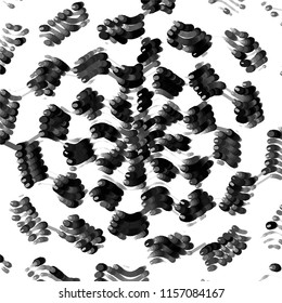 Grunge halftone black and white line texture background. Abstract spotted vector illustration Texture
