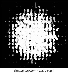 Grunge halftone black and white line texture background. Abstract spotted vector illustration Texture
