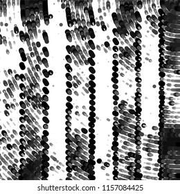 Grunge halftone black and white line texture background. Abstract spotted vector illustration Texture
