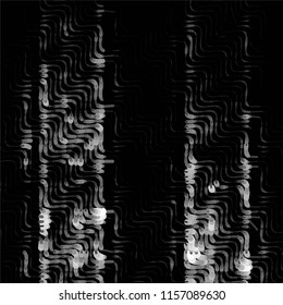 Grunge halftone black and white line texture background. Abstract spotted vector illustration Texture
