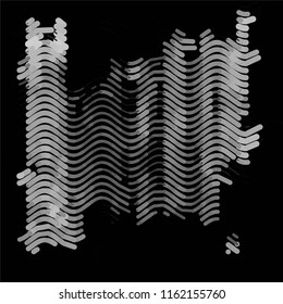 Grunge halftone black and white line texture background. Abstract spotted vector illustration Texture
