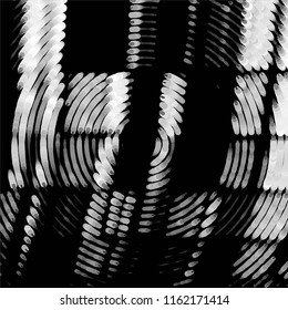 Grunge halftone black and white line texture background. Abstract spotted vector illustration Texture
