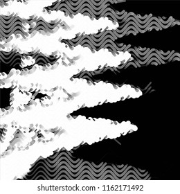 Grunge halftone black and white line texture background. Abstract spotted vector illustration Texture
