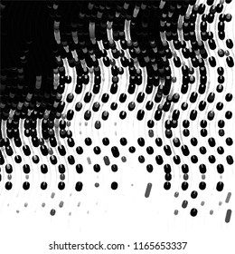Grunge halftone black and white line texture background. Abstract spotted vector illustration Texture
