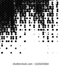 Grunge halftone black and white line texture background. Abstract spotted vector illustration Texture
