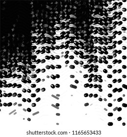 Grunge halftone black and white line texture background. Abstract spotted vector illustration Texture
