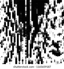 Grunge halftone black and white line texture background. Abstract spotted vector illustration Texture
