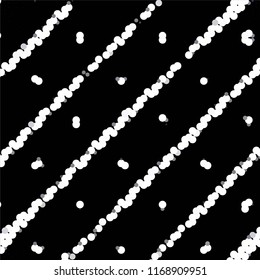 Grunge halftone black and white line texture background. Abstract spotted vector illustration Texture
