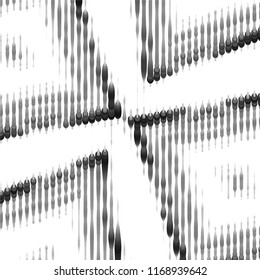 Grunge halftone black and white line texture background. Abstract spotted vector illustration Texture
