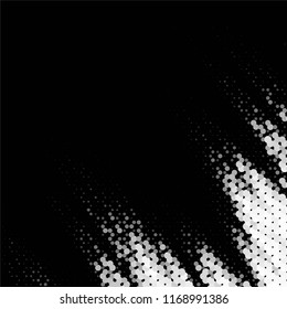 Grunge halftone black and white line texture background. Abstract spotted vector illustration Texture
