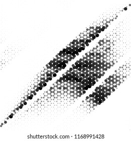 Grunge halftone black and white line texture background. Abstract spotted vector illustration Texture
