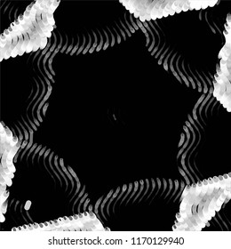 Grunge halftone black and white line texture background. Abstract spotted vector illustration Texture
