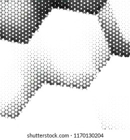 Grunge halftone black and white line texture background. Abstract spotted vector illustration Texture

