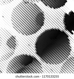 Grunge halftone black and white line texture background. Abstract spotted vector illustration Texture
