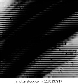 Grunge halftone black and white line texture background. Abstract spotted vector illustration Texture

