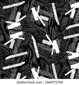 Grunge halftone black and white line texture background. Abstract stripe vector illustration Texture