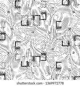 Grunge halftone black and white line texture background. Abstract stripe vector illustration Texture