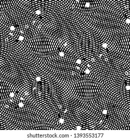 Grunge halftone black and white line texture background. Abstract stripe vector illustration Texture