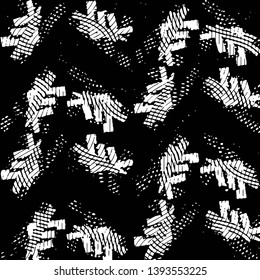 Grunge halftone black and white line texture background. Abstract stripe vector illustration Texture