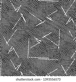Grunge halftone black and white line texture background. Abstract stripe vector illustration Texture