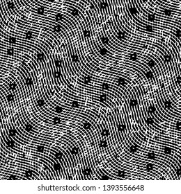 Grunge halftone black and white line texture background. Abstract stripe vector illustration Texture