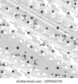 Grunge halftone black and white line texture background. Abstract stripe vector illustration Texture