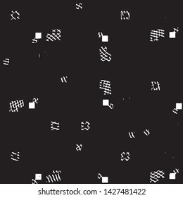 Grunge halftone black and white line texture background. Abstract stripe vector illustration Texture