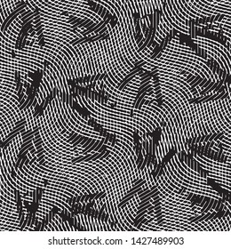Grunge halftone black and white line texture background. Abstract stripe vector illustration Texture