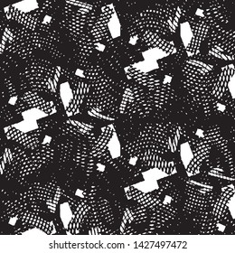 Grunge halftone black and white line texture background. Abstract stripe vector illustration Texture