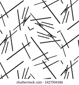 Grunge halftone black and white line texture background. Abstract stripe vector illustration Texture