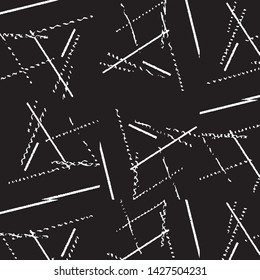 Grunge halftone black and white line texture background. Abstract stripe vector illustration Texture