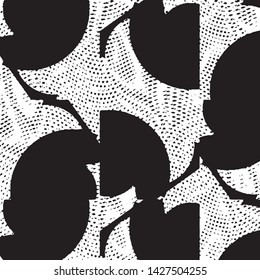 Grunge halftone black and white line texture background. Abstract stripe vector illustration Texture