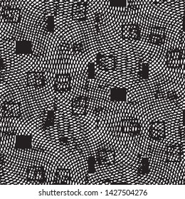 Grunge halftone black and white line texture background. Abstract stripe vector illustration Texture