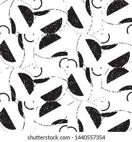 Grunge halftone black and white line texture background. Abstract stripe vector illustration Texture