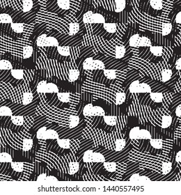 Grunge halftone black and white line texture background. Abstract stripe vector illustration Texture